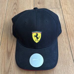Men's Puma Black Scuderia Ferrari F1 Fanwear Classic Adjustable Hat